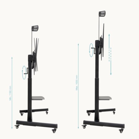 Soporte de suelo con ruedas tooq aquiles 60 pulgadas - 100 pulgadas fs20406hm - b