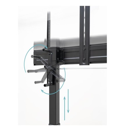 Soporte de suelo con ruedas tooq aquiles 60 pulgadas - 100 pulgadas fs20406hm - b