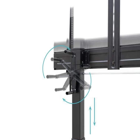 Soporte de suelo con ruedas tooq aquiles 60 pulgadas - 100 pulgadas fs20406hm - b