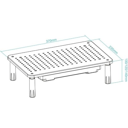 Elevador soporte de monitor tooq tqmr087 negro