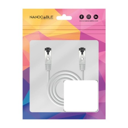 Cable de Red RJ45 SSTP Nanocable 10.20.2001-W Cat.8.1/ 1m/ Blanco