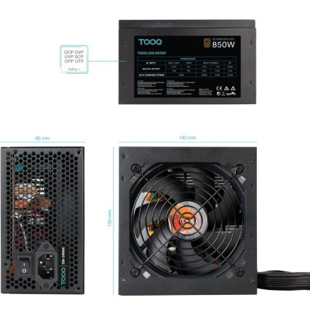 Fuente alimentacion tooq tqhelios - 850sp gaming atx 850w