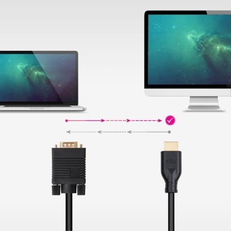 Nanocable Cable Conversor VGA a HDMI M-M 1,8 m