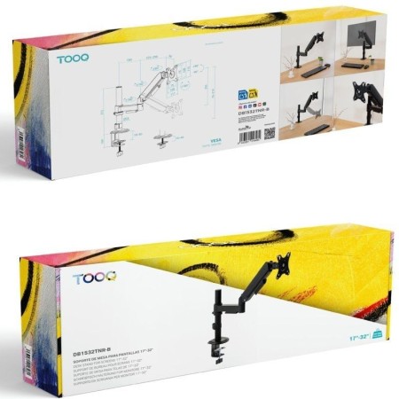 Soporte mesa tooq vesa hasta 32 pulgadas 100x100mm max 9kg
