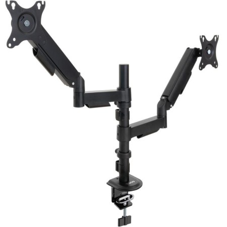 Soporte mesa tooq pantalla gira inclina 2 brazos 17 - 32 negro