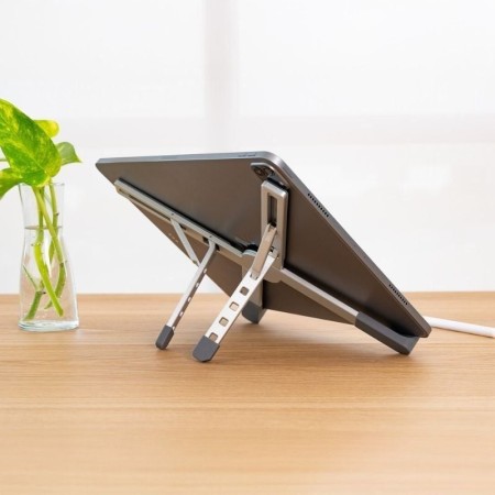 Soporte - base elevador tooq para portatil 17 pulgadas plata