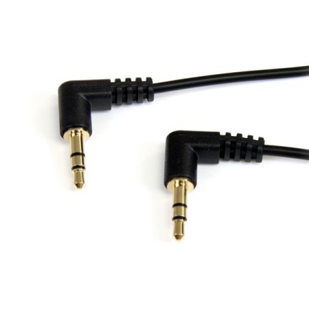 Cable jack 3.5mm startech 0.30m -  macho - macho -  negro