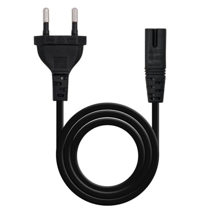 Cable Alimentación Forma 8 Nanocable 10.22.0402-L300/ CEE7/16 Macho - C7 Hembra/ 3m/ Negro