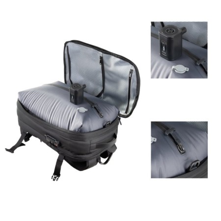 Mochila tooq tqbp - v101 - bk para portatil 17 pulgadas negra + comprension vacio y bomba aire 30 - 55l