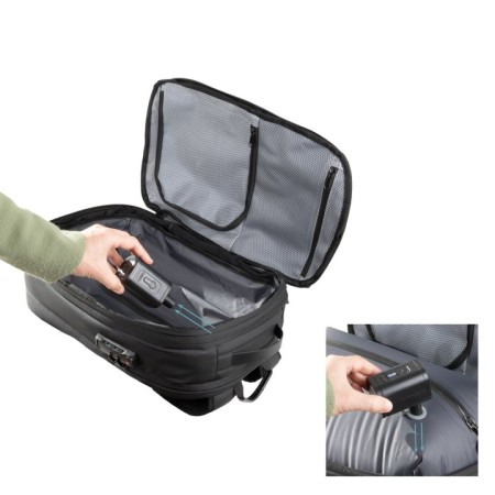 Mochila tooq tqbp - v101 - bk para portatil 17 pulgadas negra + comprension vacio y bomba aire 30 - 55l