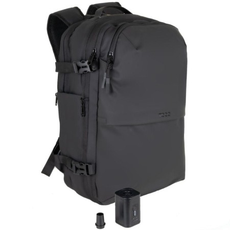 Mochila tooq tqbp - v101 - bk para portatil 17 pulgadas negra + comprension vacio y bomba aire 30 - 55l