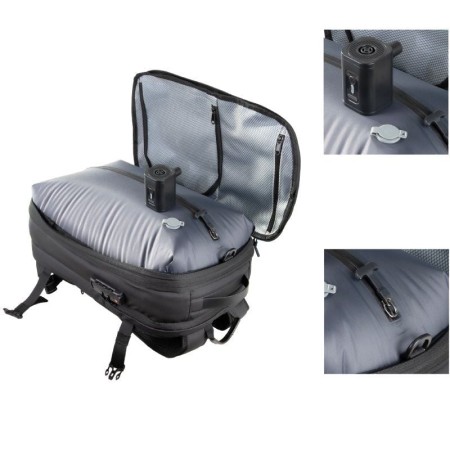 Mochila tooq tqbp - v101 - bk para portatil 17 pulgadas negra + comprension vacio y bomba aire 30 - 55l