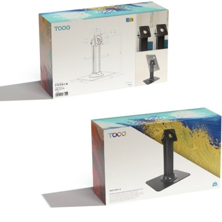Tooq Soporte Mesa Marco Antirrobo Tablet Negro