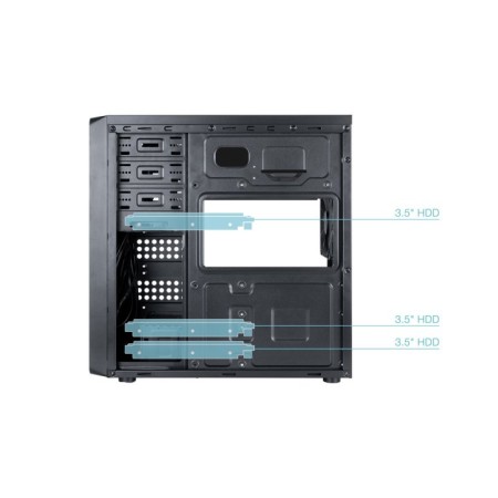 Caja ordenador tooq tqc - 5701 - sp prisma ultra atx negra + fuente 500w