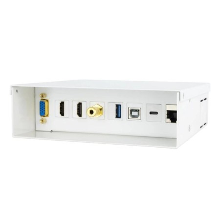 Caja de Conexiones Nanocable 10.35.0004/ VGA - 2x HDMI - Jack 3.5 - USB 3.0 - USB Tipo-C - USB 2.0 - RJ45