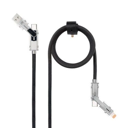 Cable USB 2.0 Tipo-C Nanocable 10.01.2602/ USB Tipo-C Macho + USB Macho - USB Tipo-C Macho + Lightning Macho/ Hasta 27W/ 480Mbps