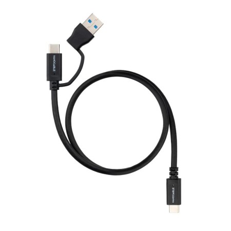 Cable USB 3.2 Tipo-C Nanocable 10.01.4801/ USB Tipo-C Macho/ USB Macho - USB Tipo-C Macho/ Hasta 60W/ 10Gbps/ 1m/ Negro