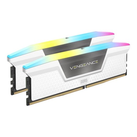 Memoria ram ddr5 32gb 2x16gb corsair vengeance rgb white - 6000mhz - pc5 - 48000 - cl36 - 1.35v