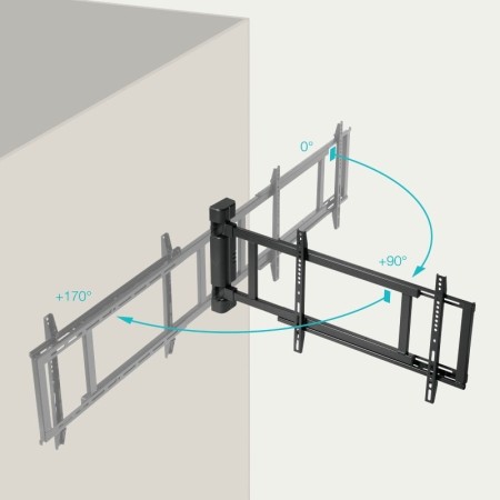 Soporte de Pared Eléctrico Giratorio TooQ LPM4381XL-B para TV de 32-75″/ hasta 50kg