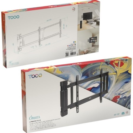 Soporte de Pared Eléctrico Giratorio TooQ LPM4381XL-B para TV de 32-75″/ hasta 50kg