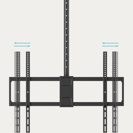 Soporte de Techo Giratorio/ Inclinable TooQ LPCE11100TSLI-B para TV de 50-100″/ hasta 80kg