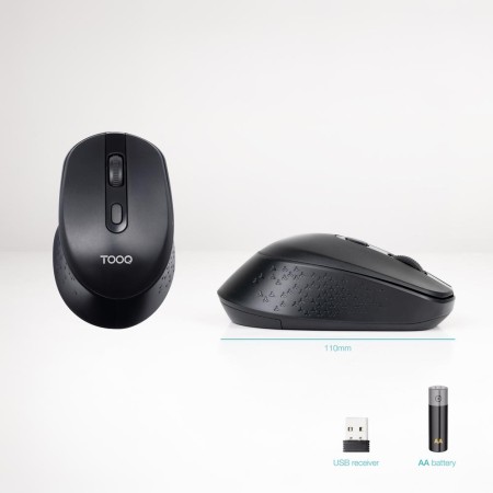 Raton inalambrico tooq tqmw - 1101 - b negro