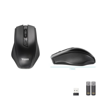 Raton inalambrico tooq tqmw - 1102 - b negro