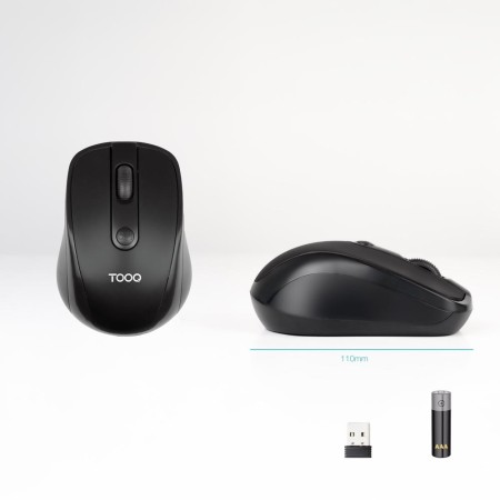 Raton inalambrico tooq tqmw - 1103 - b negro