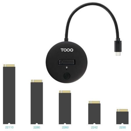 Docking station tooq usb tipo c para ssd m.2