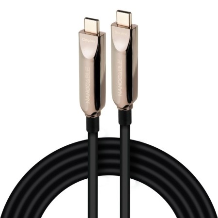 Cable USB 3.2 Tipo-C AOC Nanocable 10.01.4605/ USB Tipo-C Macho - USB Tipo-C Macho/ Hasta 60W/ 10Gbps/ 5m/ Negro