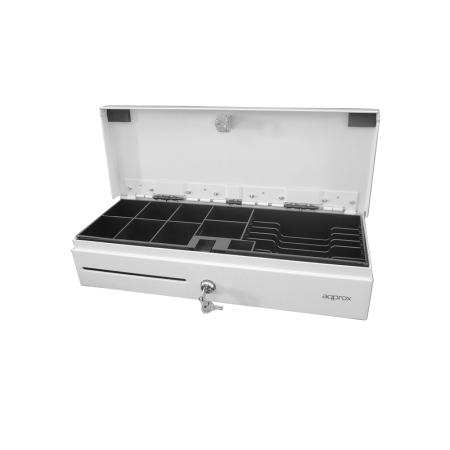 Cajón Portamonedas Approx appCASH02FLIPTOPWH/ Manual y Automático/ Blanco