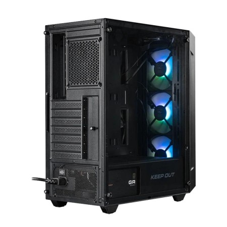 Caja ordenador gaming keep out ko xc - 200 matx rgb cristal templado negra