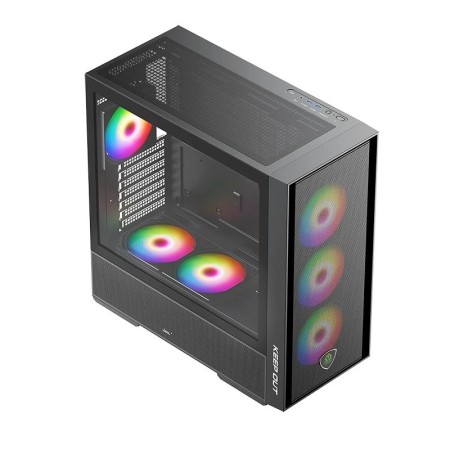 Caja ordenador gaming keep out ko xc - 805 mesh atx argb cristal templado negro