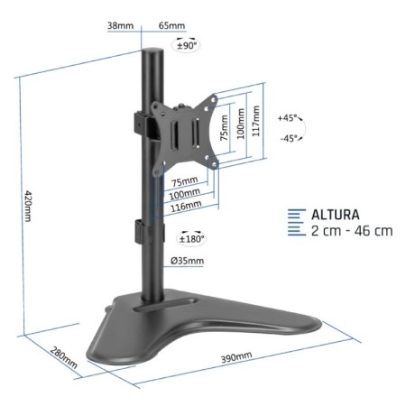 iggual SSM01 Soporte sobremesa 1 monitor 13″-32″