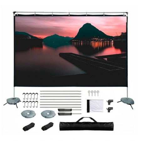 iggual Pantalla exterior portable 100″ 221x124 cm