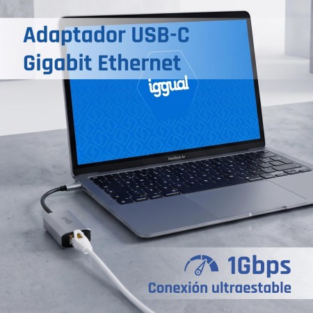 iggual Adaptador tipo C a RJ45 Gigabit 1000Mbps