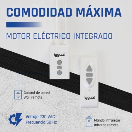 iggual Pantalla eléctrica 1:1 100″ 180x180 cm