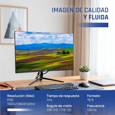 iggual Monitor 24″ IPS 1ms FHD 120Hz VGA HDMI Slim