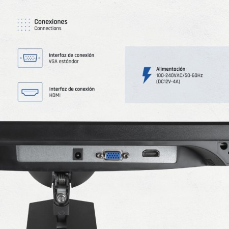 iggual Monitor 27″ VGA HDMI 120Hz pivotante AA MM