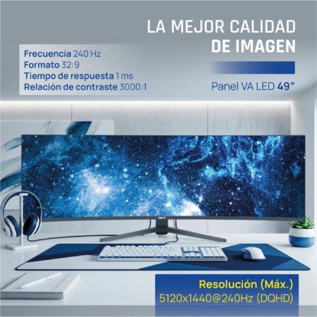 iggual Monitor 49″ 5K DQHD 1ms 240Hz MM AA Curvo