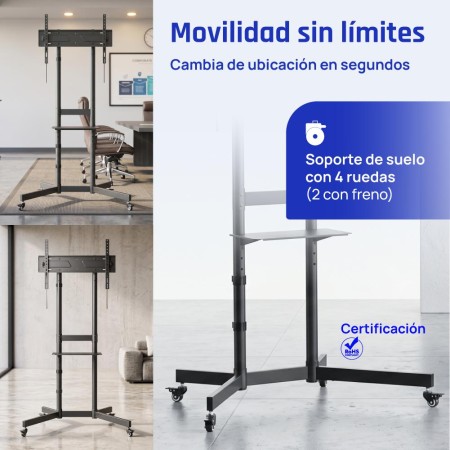 iggual SRTV75 Soporte TV suelo ruedas 32″-75″ 70kg