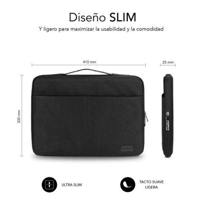 Maletín Subblim Elegant Laptop Sleeve para Portátiles hasta 15.6"/ Negro