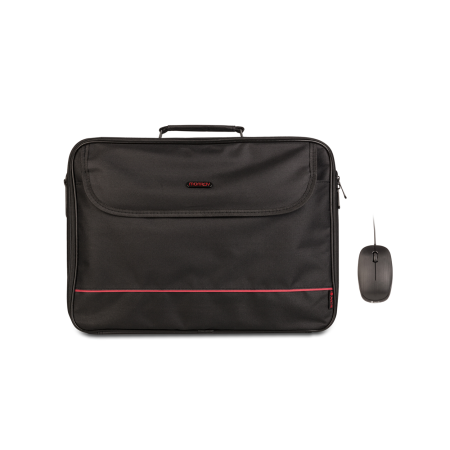 Maletín + Ratón Monray Bureau Kit para Portátiles hasta 16″/ Negro