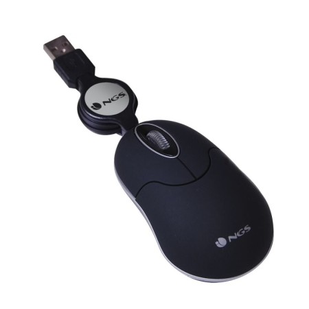 NGS Ratón Retráctil SINBLACK 1000dpi Negro