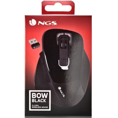 NGS Ratón Inalámbrico 2.4 GHz BOWBLACK16000DPI Neg