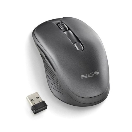 NGS Raton Inalambrico Recargable Silencioso Negro