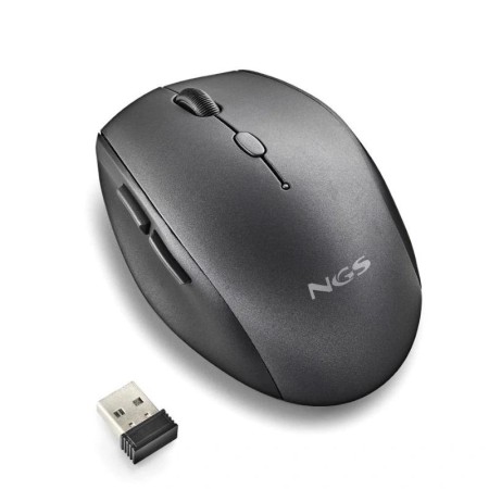 Ratón Inalámbrico NGS Bee Black/ Hasta 1600 DPI