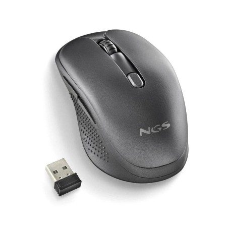 Ratón Inalámbrico NGS Evo Spook silencioso/ Batería recargable/ Hasta 1600 DPI/ Negro