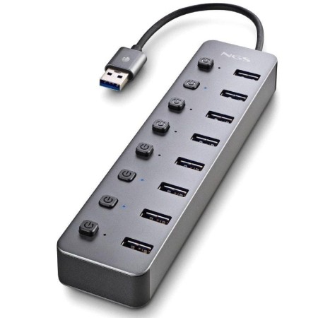 Hub USB NGS IHUB8 / 8xUSB 3.0/ Gris