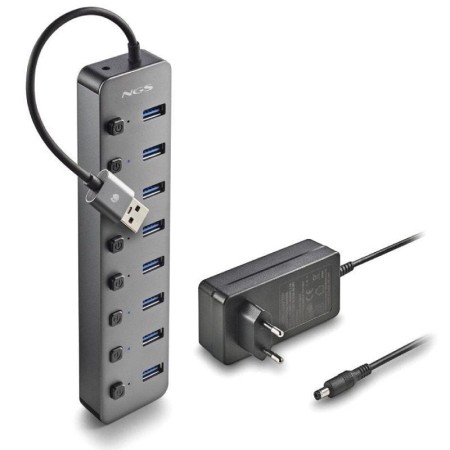 Hub USB NGS IHUB8 / 8xUSB 3.0/ Gris